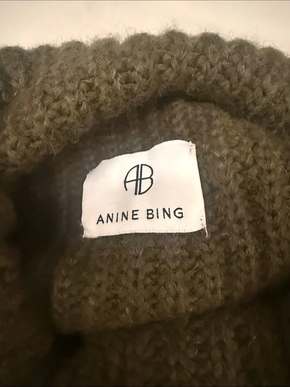 Anine Bing Sydney Sweater - Olive Ribbed